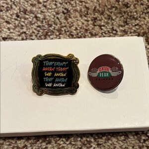 FRIENDS Enamel Pin Set - Black and Brown
